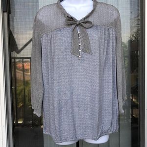 Ann Taylor loft (L) long sleeve shirt